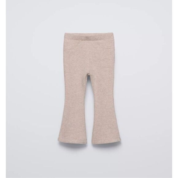Zara 12-18 Months Baby Girl Neutral Soft Touch Flare Leggings Pants - Picture 1 of 5